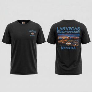 Harley-Davidson Tee T-Shirt‎ XL Las Vegas Nevada  Mountains Eagle City Bravado